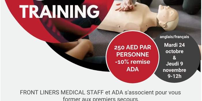FIRST AID & CPR TRAINING EN ANGLAIS/FRANCAIS - COMPLET