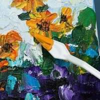 PEINTURE À L'HUILE AU COUTEAU