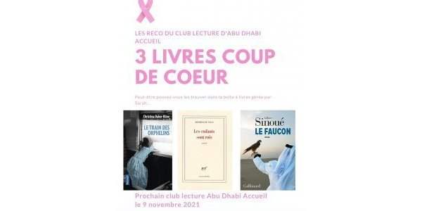 RECOMMANDATION DU CLUB LECTURE - OCTOBRE 2021