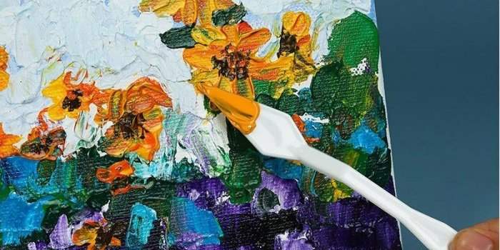 PEINTURE À L'HUILE AU COUTEAU